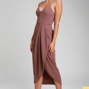 Reinette Mauve Purple Midi Dress